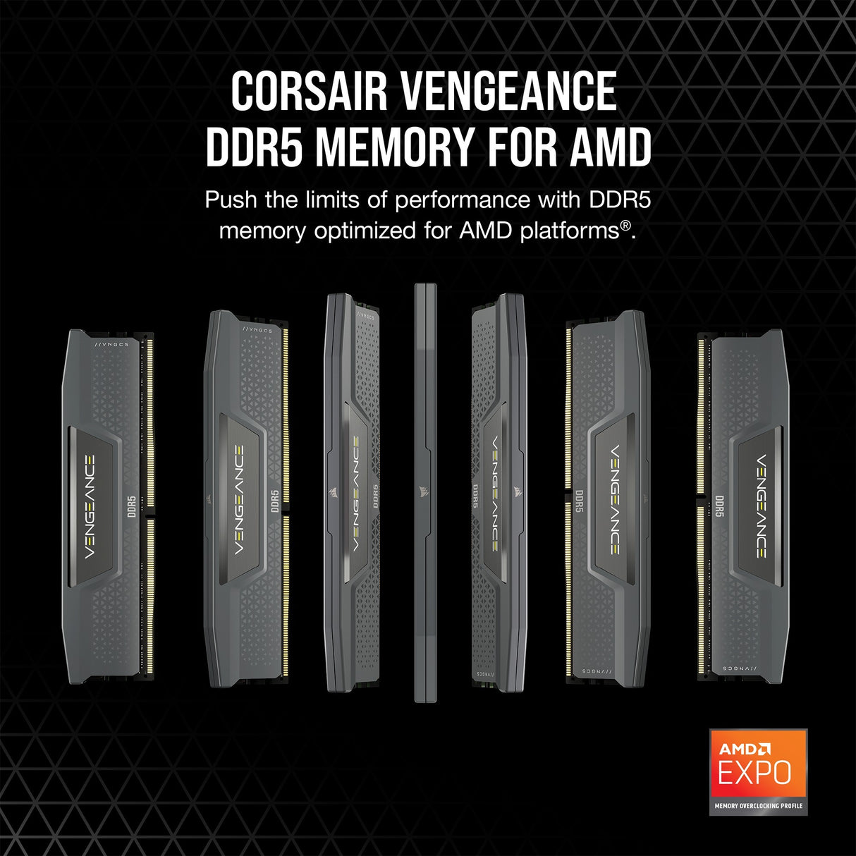 Corsair vengeance 32 GB ddr5-6000 (2x 16 GB) RAM (grå, cmk32gx5m2b6000z30, expo)
