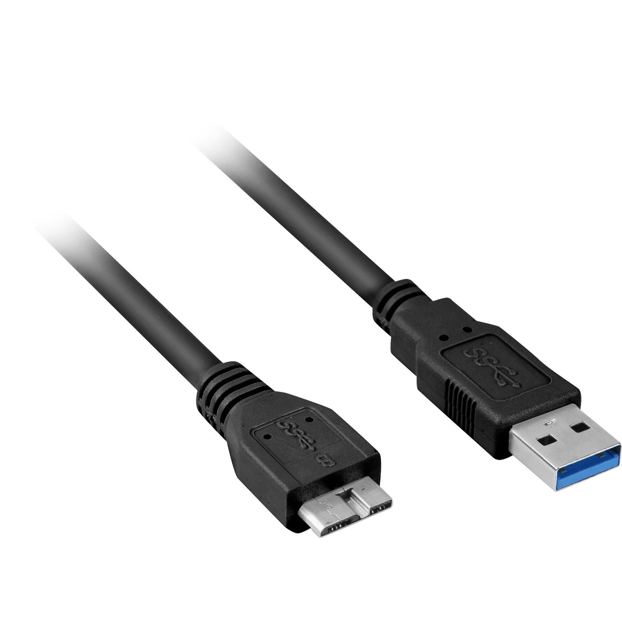 Sharkoon USB-A 3.0 til micro USB-B 3.0-kabel (sort, 2 meter)