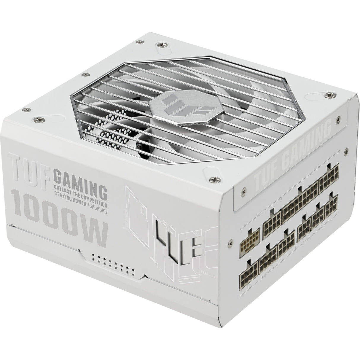 Asus tuf gaming gold white edition modulær 1000 watt strømforsyning (hvid, 1x 12v-2x6, 4x pcie)