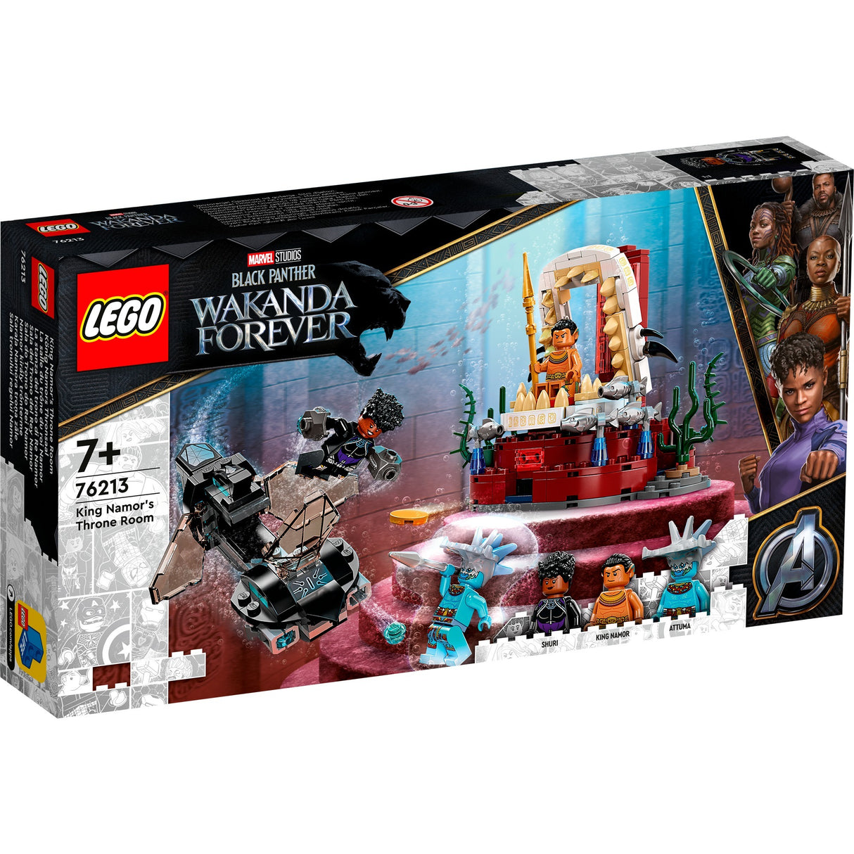 Lego marvel - konstruktionslegetøj til kong namors tronrum (76213)