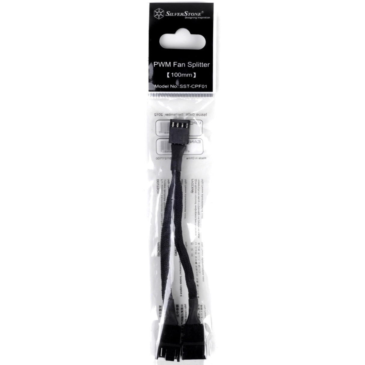 Silverstone sst-cpf01 splitterkabel (sort, 10 centimeter)