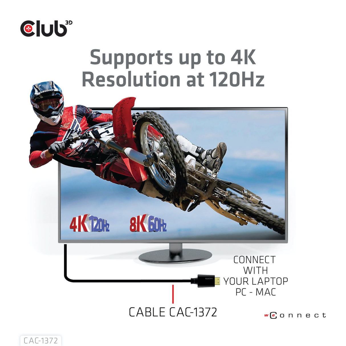 Club 3D ultra højhastigheds HDMI 2.1 certificeret kabel han-han (sort, 2 meter, 4K 120Hz, 8K 60Hz, 48Gbps)