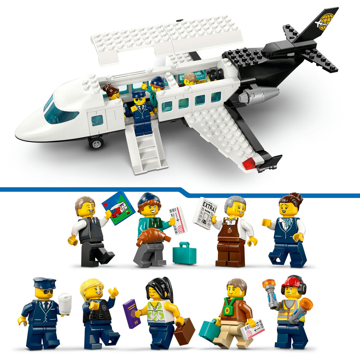 Lego city - lufthavn med legetøj til flykonstruktion (60502)