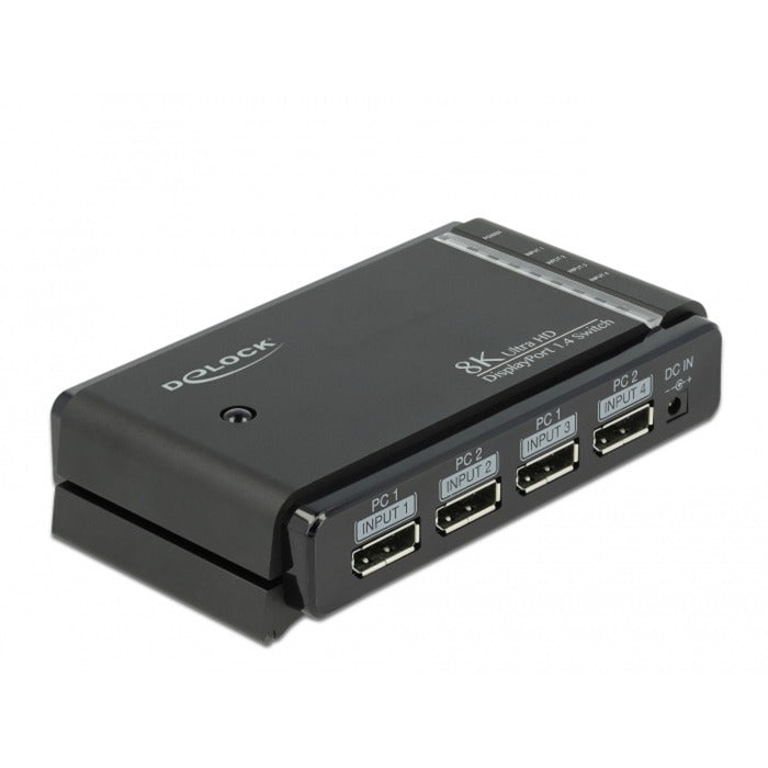 Delock displayport switch 2x 2 displayport ind til 1x 2 displayport out (sort)