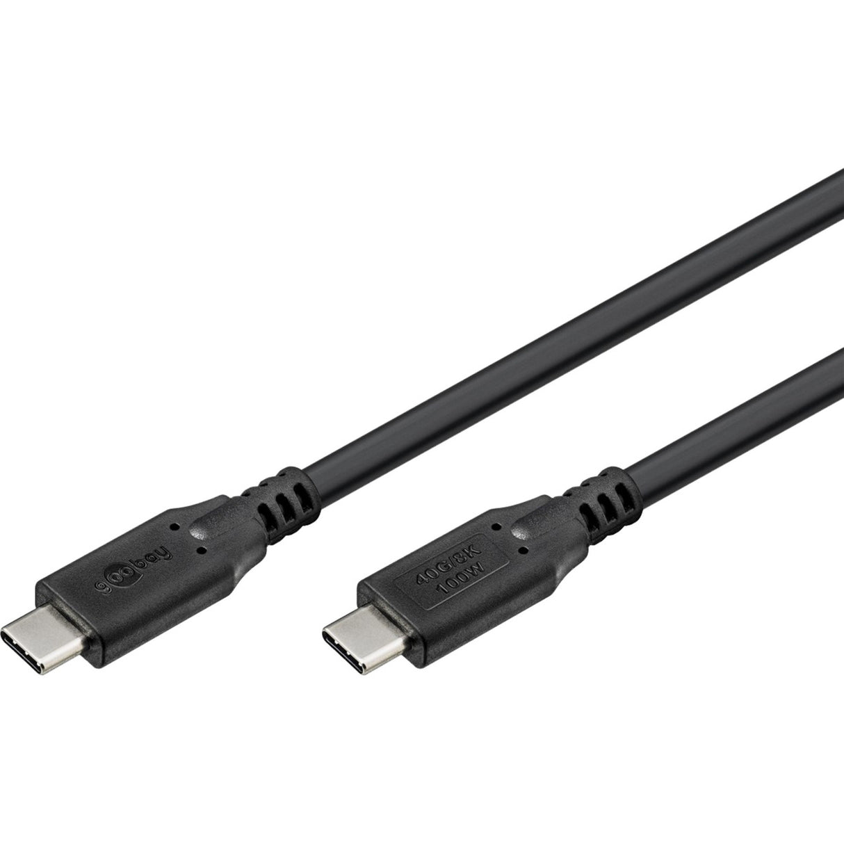 Goobay USB-C 4.0 > USB-C-kabel (sort, 1 meter)