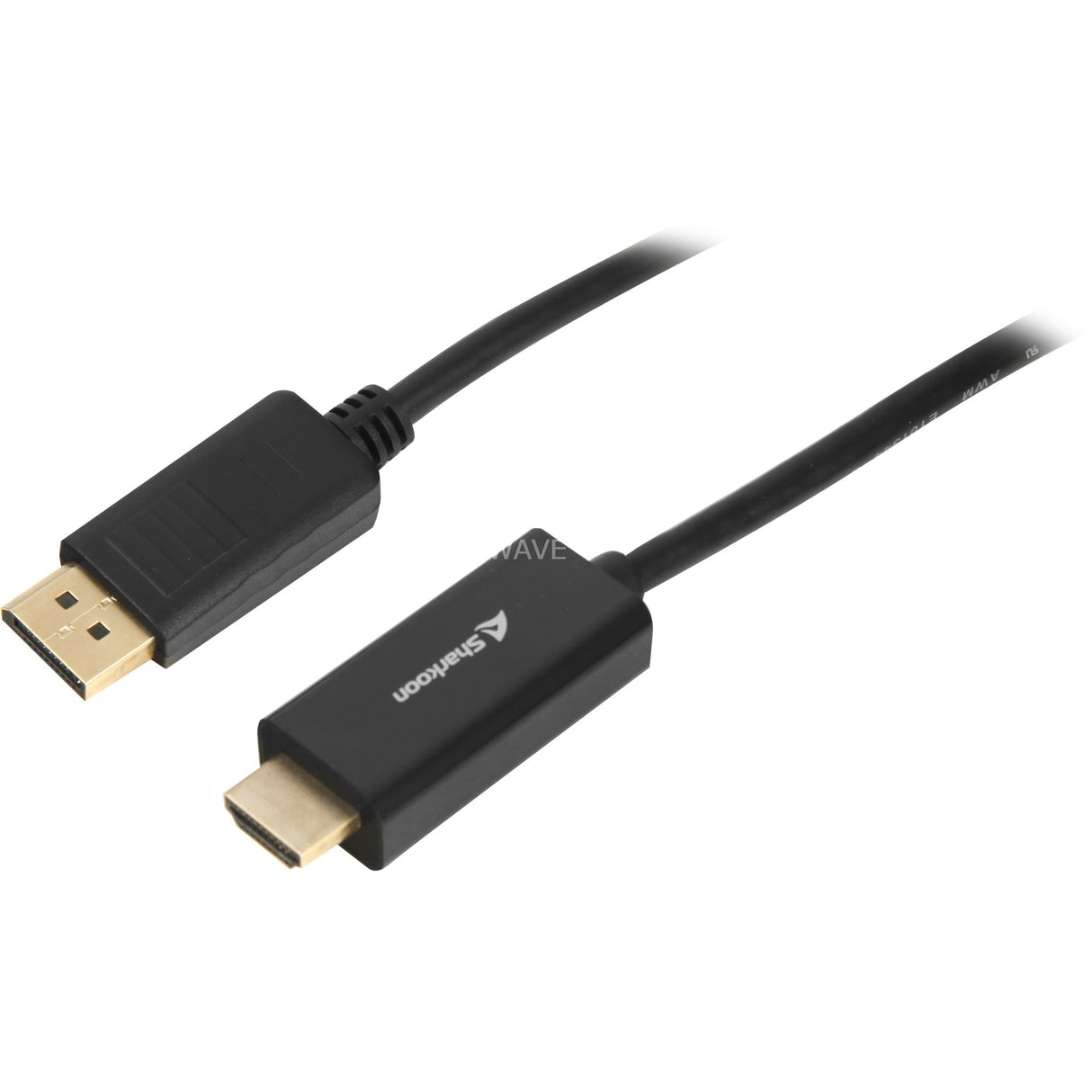 Sharkoon displayport 1.2 > hdmi-adapter (sort, 1 meter, 4k)