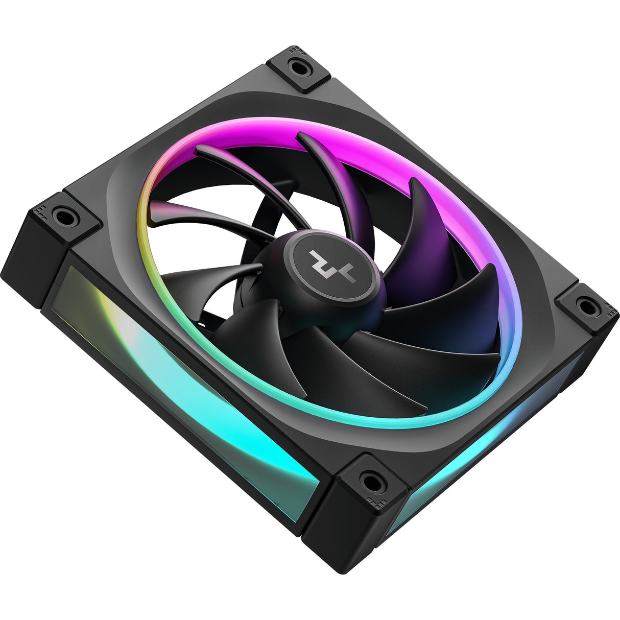 Deepcool fl12 rgb kabinet blæser (sort, 120 x 120 x 25 mm, pwm)