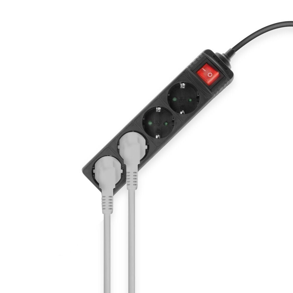 Act connectivity act strømskinne med lysende kontakt, 4 stikkontakter, 2 m, sort ac2440