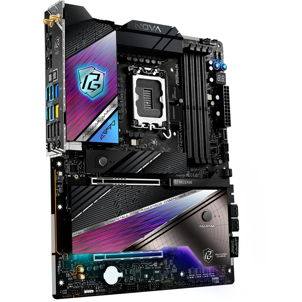 Asrock Z890 Nova WiFi Socket 1851 bundkort (sort, RAID, 5GB-LAN, 2,5GB-LAN, WiFi 7, BT, Lyd, ATX)