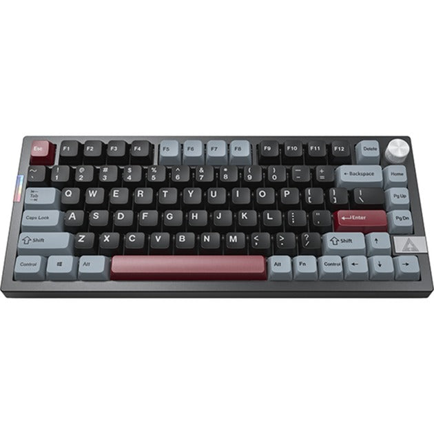Montech mkey pro darkness rgb mekanisk tastatur (sort, us-layout (qwerty), gateron g pro brown, 75%, hot-swappable, rgb, double-shot pbt, usb-c | 2.4 ghz | bluetooth 5.2)