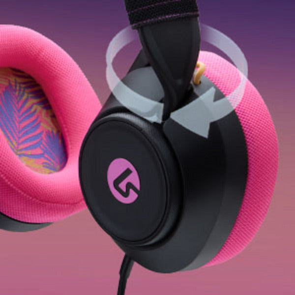 Powera Lucidsound LS10 Wired Gaming Headset - Midnight Branding Over-Ear Gaming Headset (Sort Pink, Playstation 5, Playstation 4, Xbox Series X|s, Xbox One, PC, Mobil)