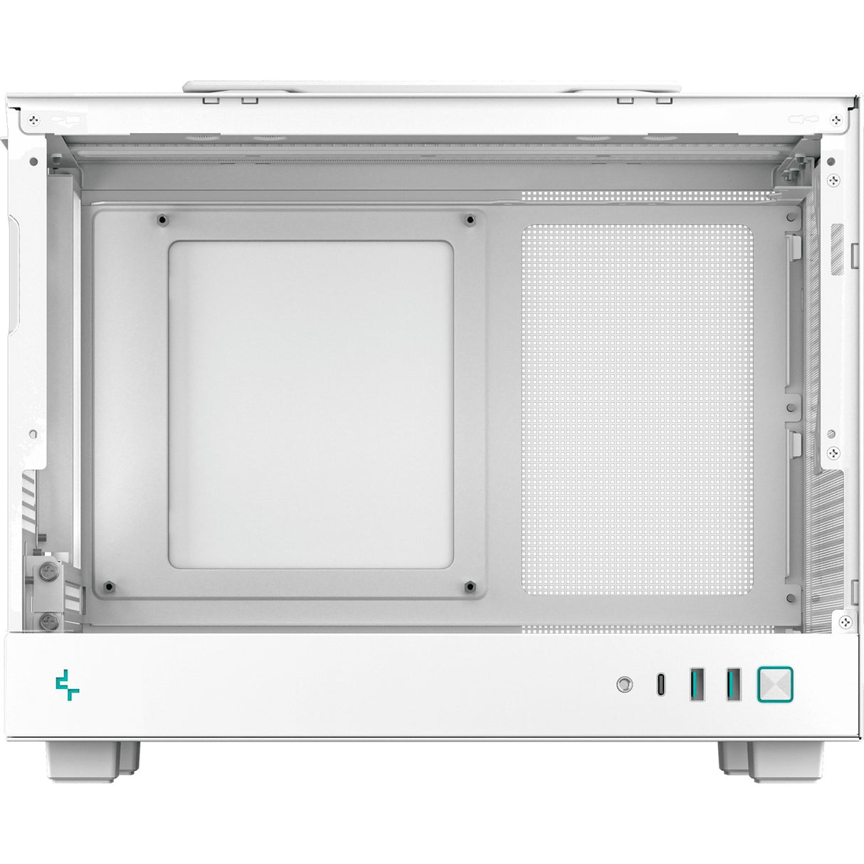 Deepcool ch160 mini tårnhus (hvid | 2x USB-A | 1x USB-C | hærdet glas)