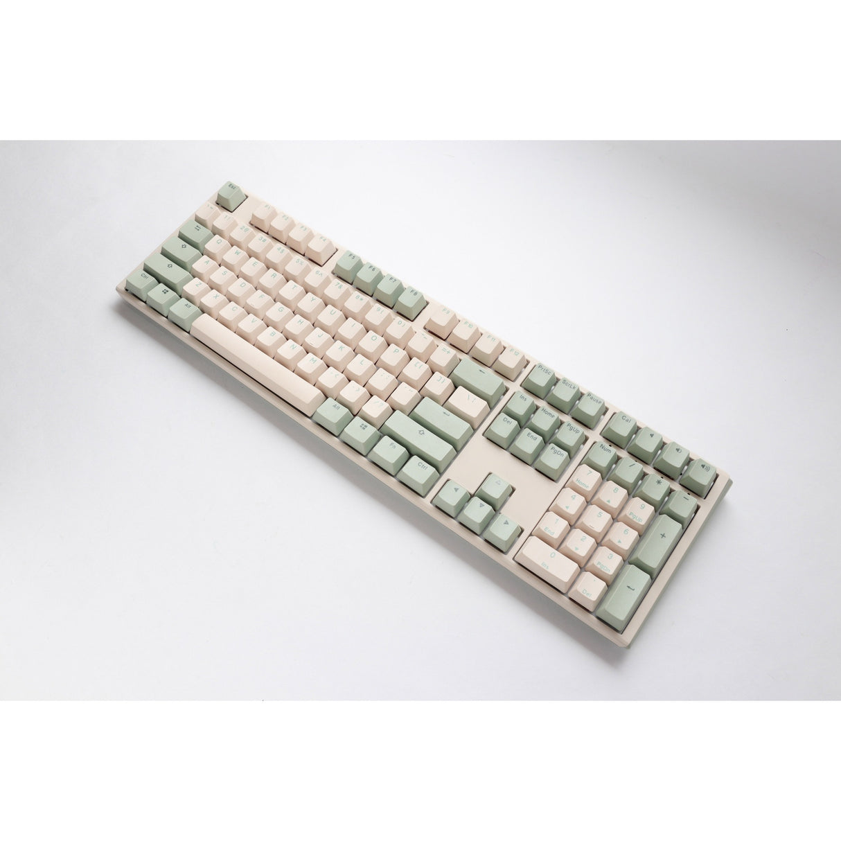 Ducky one 3 matcha, tastatur (cremegrøn, us-layout, cherry mx brown, pbt double shot, hot swap)