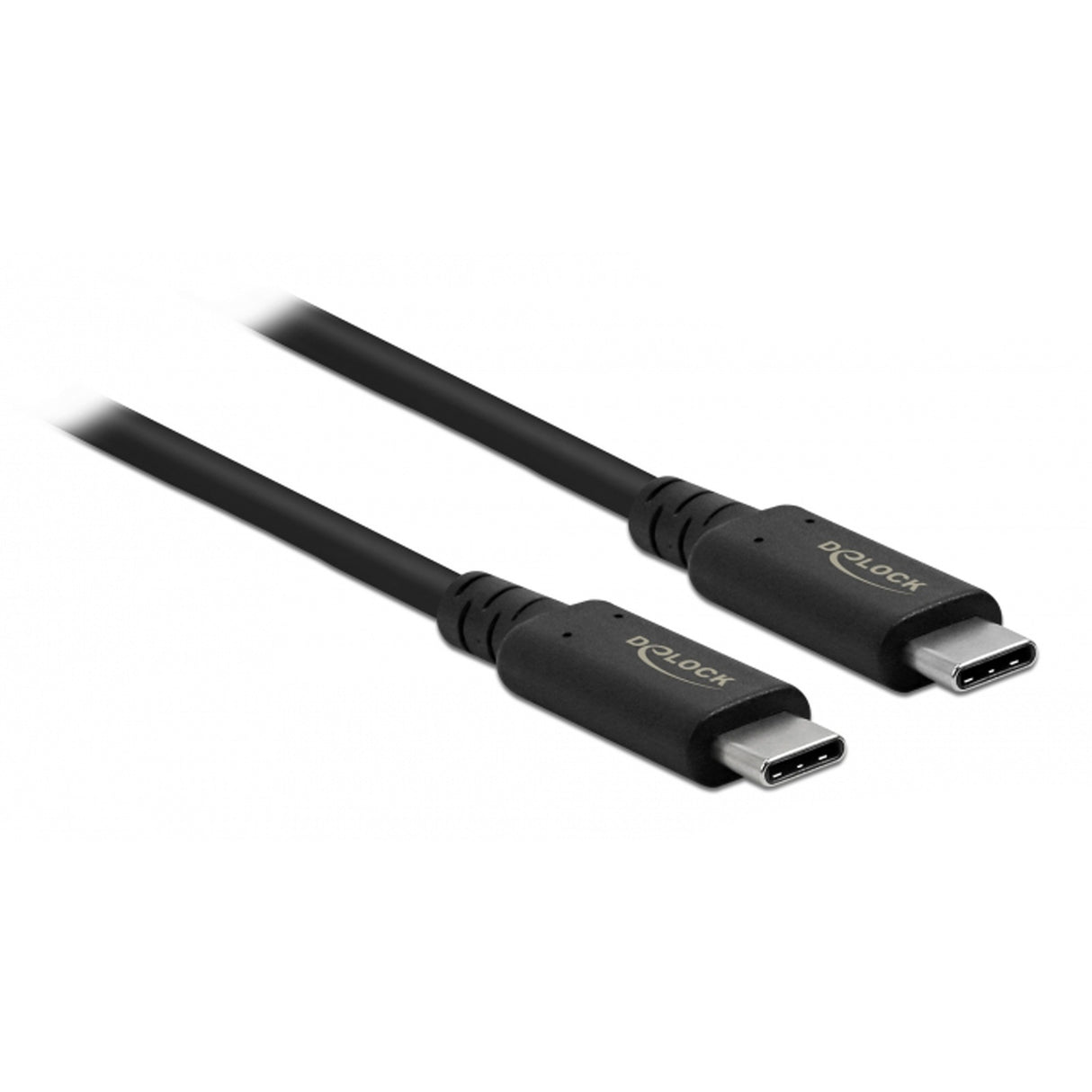 Delock USB4 40 Gbps koaksialt koaksialkabel (sort, 0,8 meter)