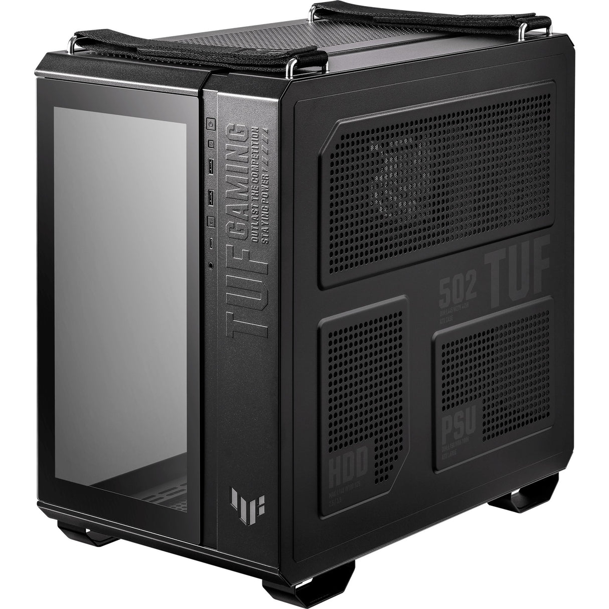 Asus tuf gaming gt502 plus midi tårnhus (sort | 2x USB-A | 1x USB-C | hærdet glas)