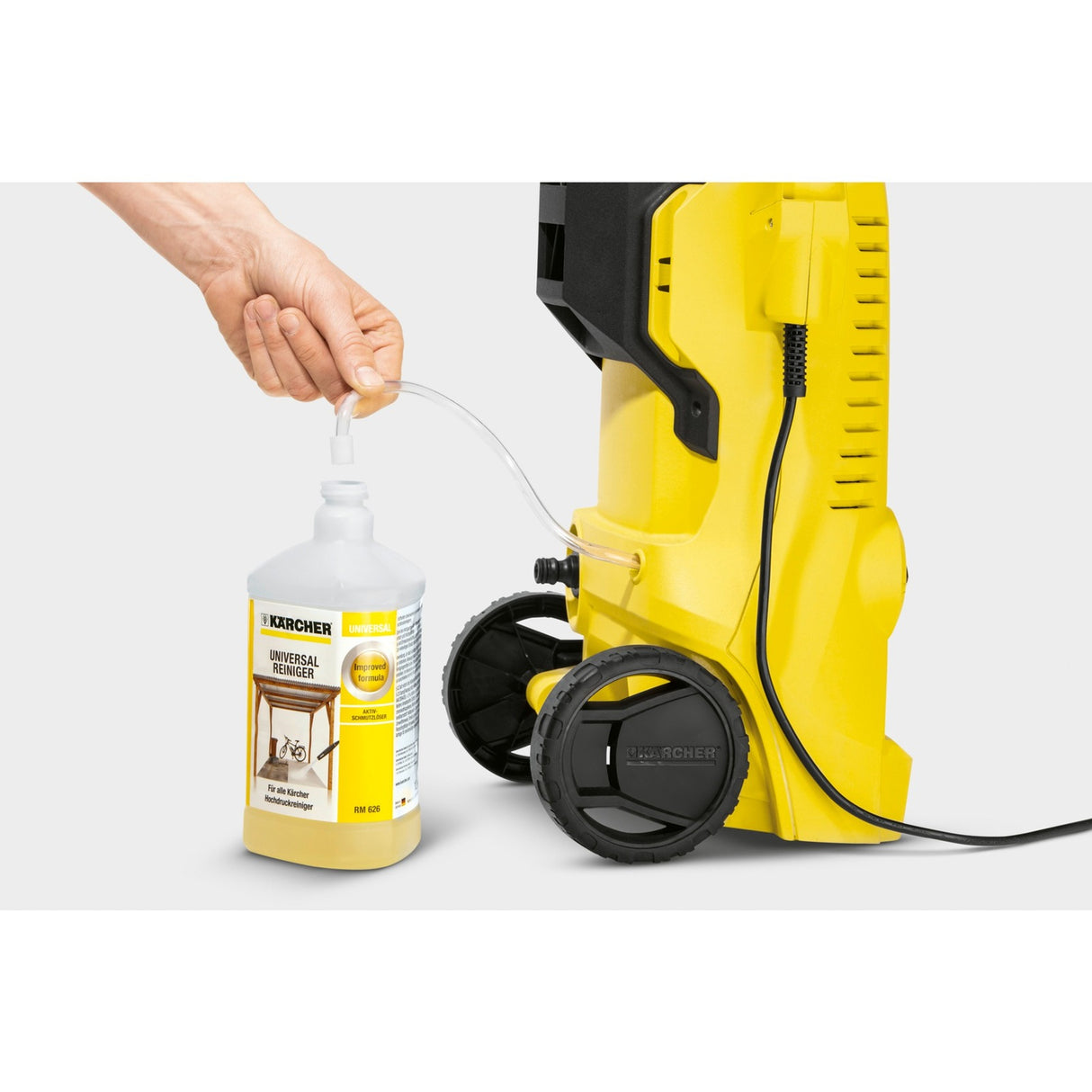 Kärcher k2 power control højtryksrenser - 110 bar - 360 l h - 20 m² h - app support - velegnet til bl.a. små biler - cykler - havemøbler - havestole