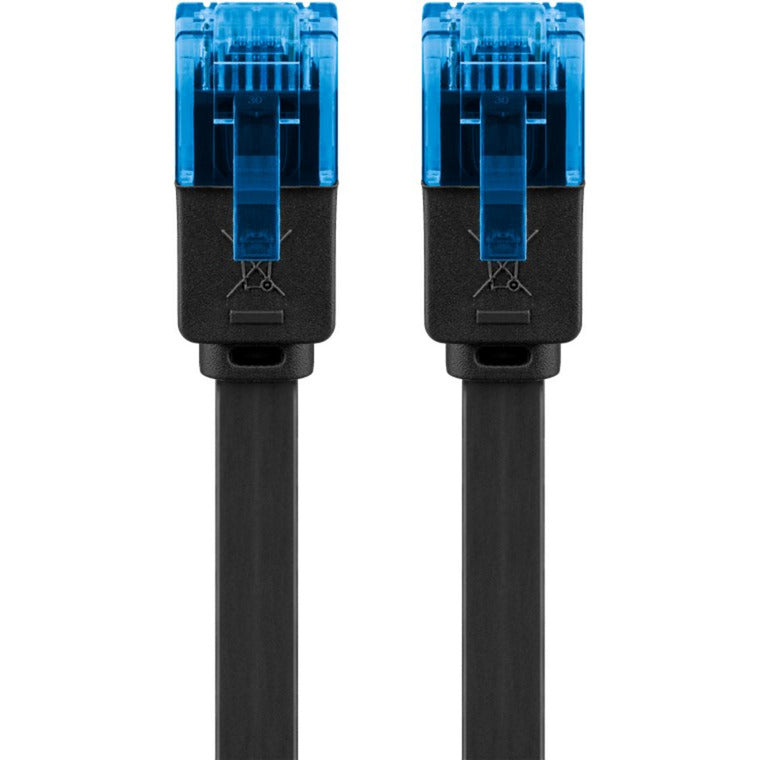 Goobay cat 6a flat patch kabel u utp, 5 meter kabel (sort blå)