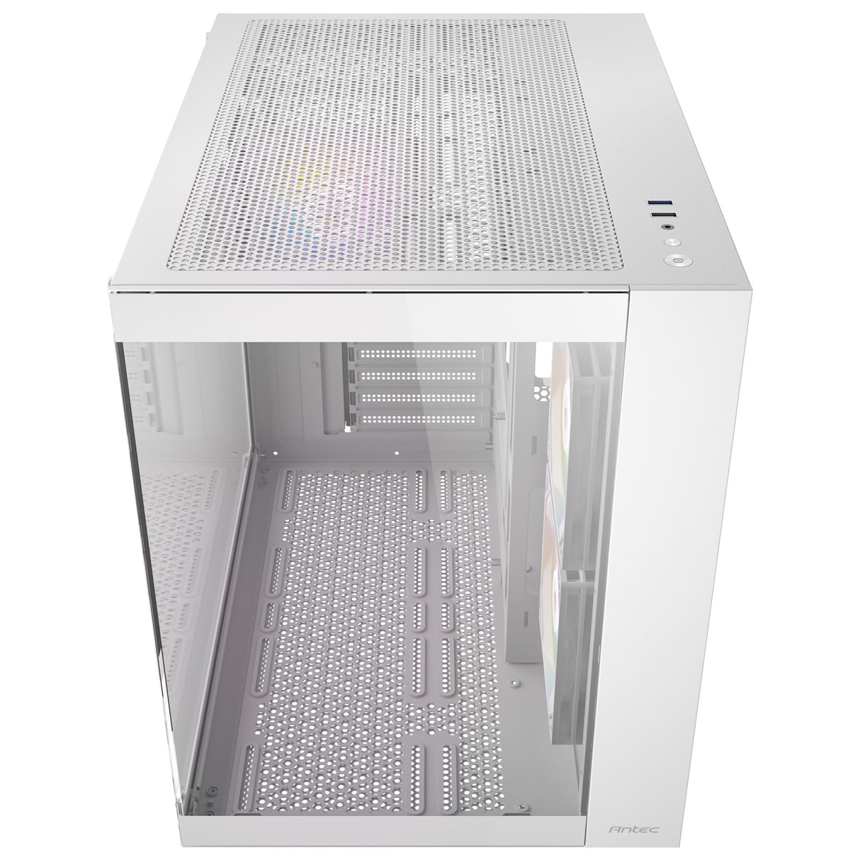 Antec cx800 argb midi tårnhus (hvid | 2x usb-a | hærdet glas)