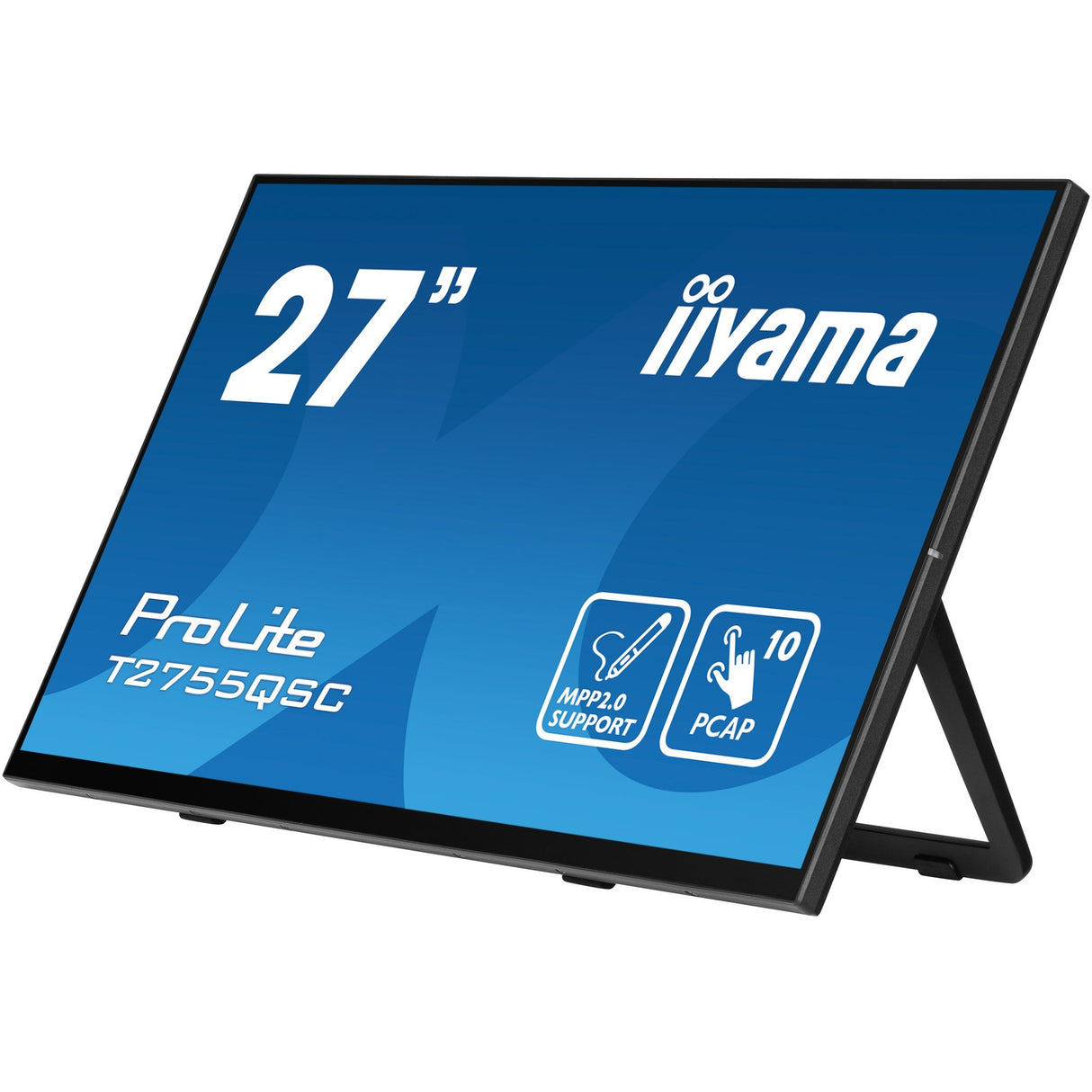Iiyama Prolite T2755QSC-B1 27 touchscreen-skærm (sort, HDMI, skærmport, 2x USB-A, USB-B)