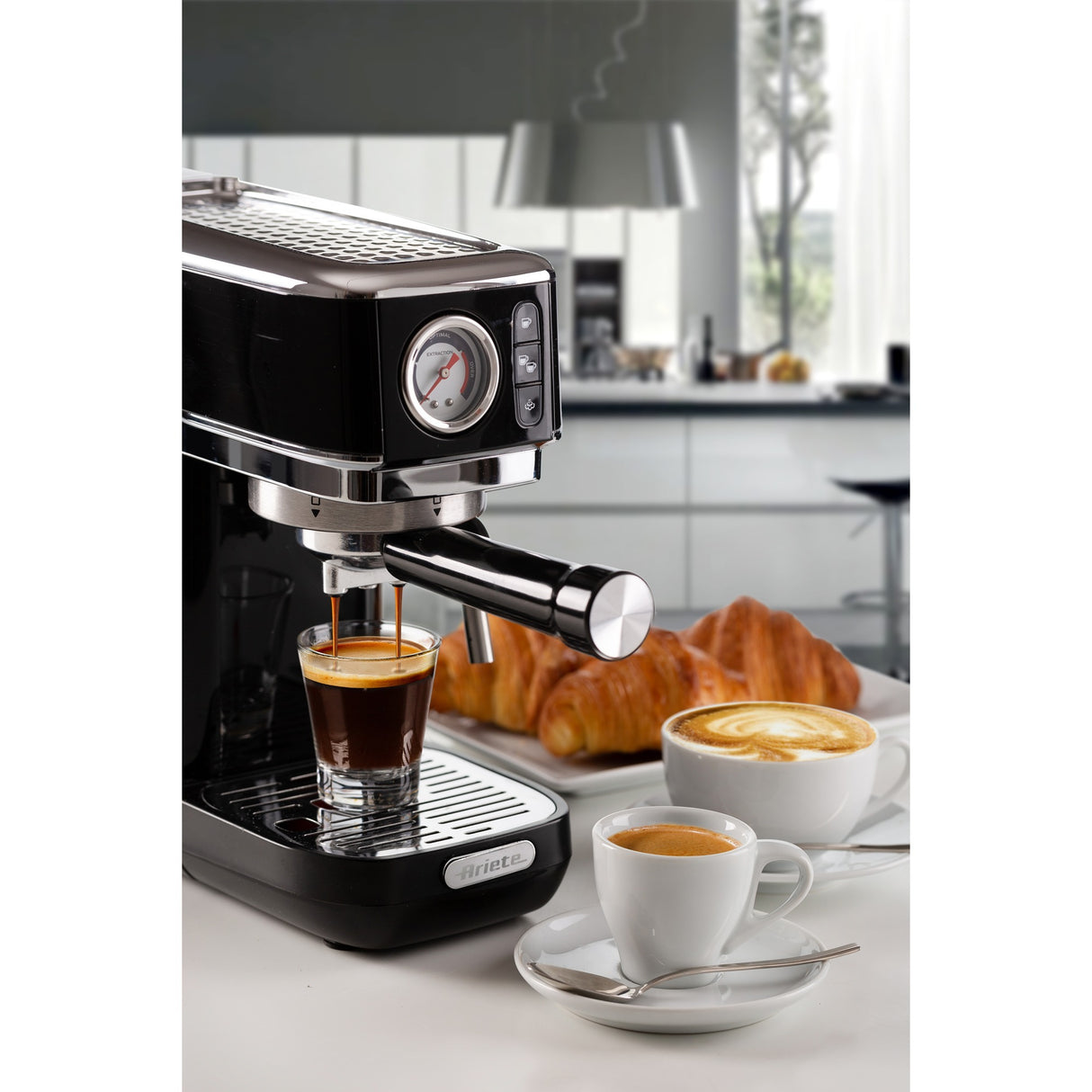 Ariete moderna espresso slim 1381 12 espressomaskine (sort)