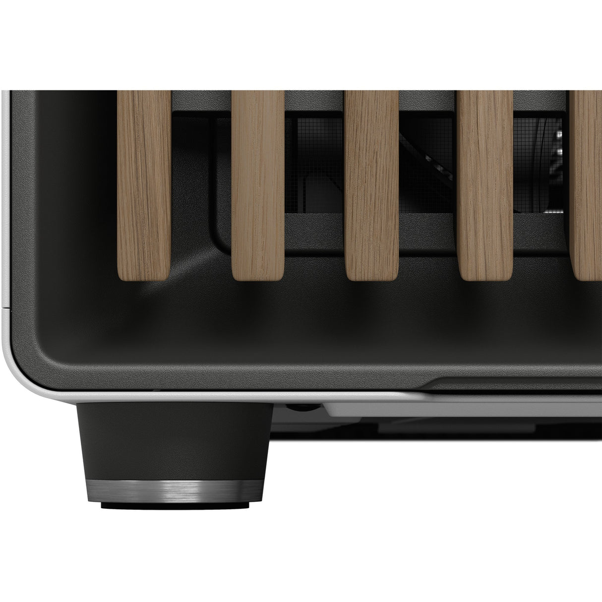 Fractal design nord xl midi tårnhus (hvid træfarve | 2x USB-A | 1x USB-C | hærdet glas)