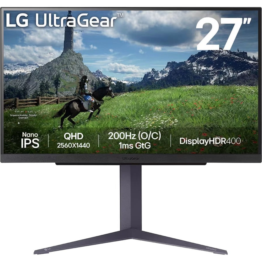 LG Ultragear 27gs85q-b 27 gaming-skærm (sort, 2x HDMI, skærmport, 2x USB-A, USB-B, 200 Hz (OC))