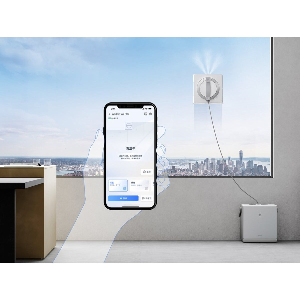 Ecovacs winbot w2 omni robot vinduespudser (hvid)