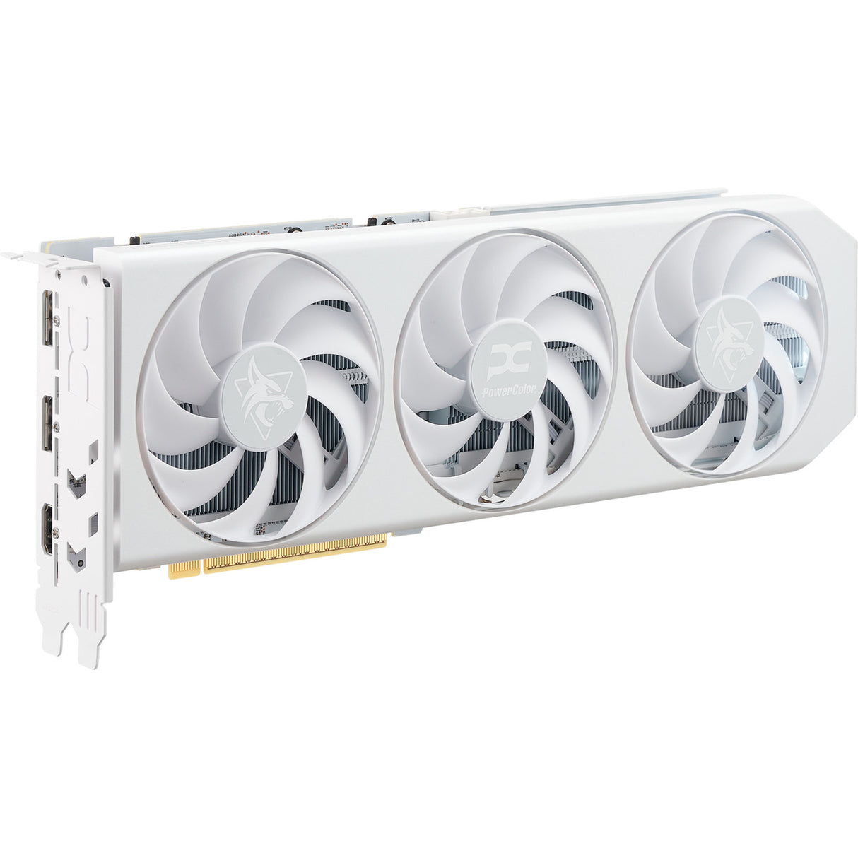 Powercolor Radeon RX 9060 XT Hellhound Spectral White 16G grafikkort (hvidt, RDNA4, GDDR6, 2x Display Port, 1x HDMI 2.1)