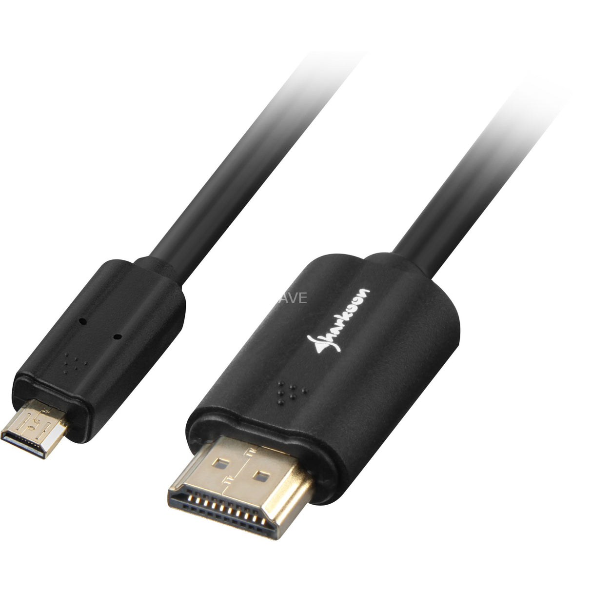 Sharkoon HDMI > micro HDMI 2.0-kabel (sort, 1,5 meter, 4k)