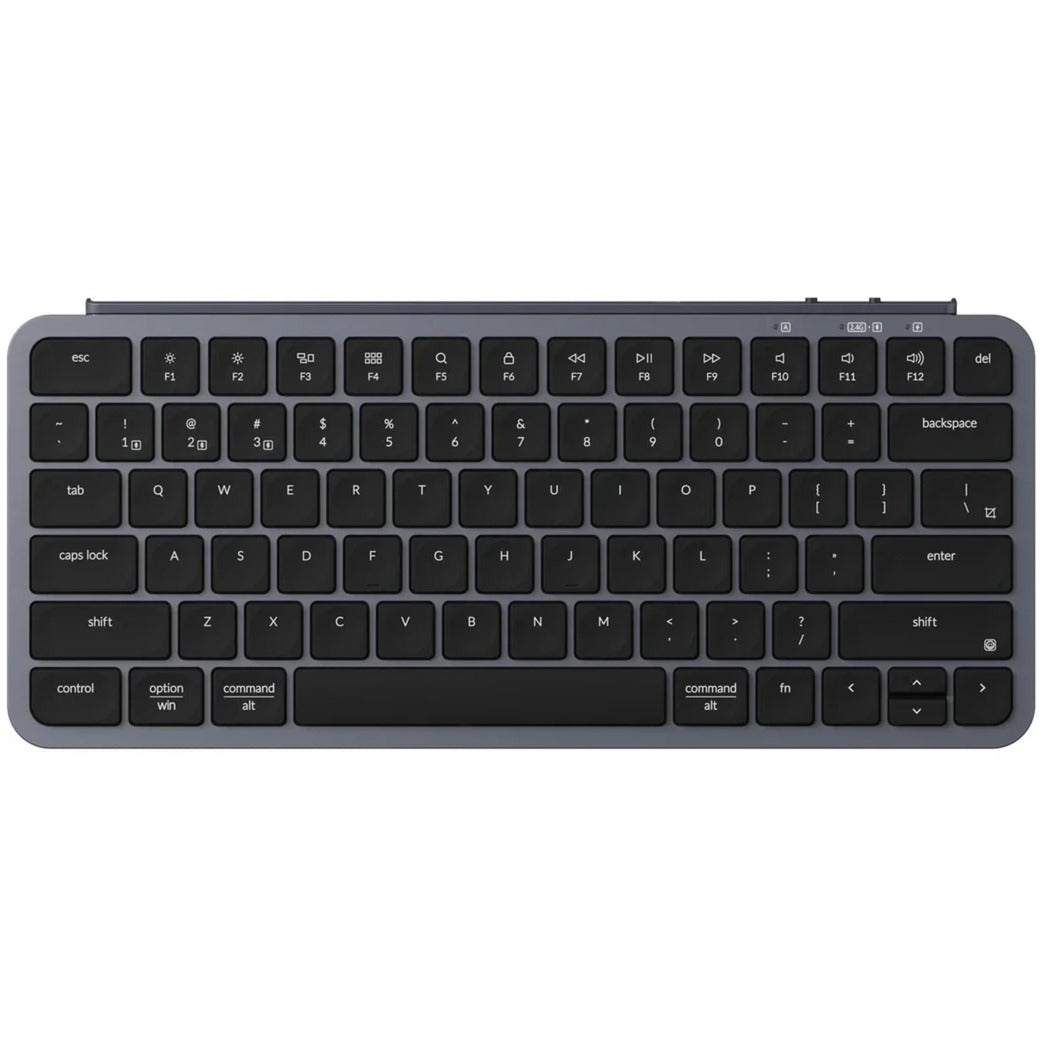 Keychron b1 pro-k1 tastatur (grå, us-internationalt layout (qwerty), saksekontakter, 75%, abs keycaps, 2.4ghz | bluetooth 5.2 | usb-c)