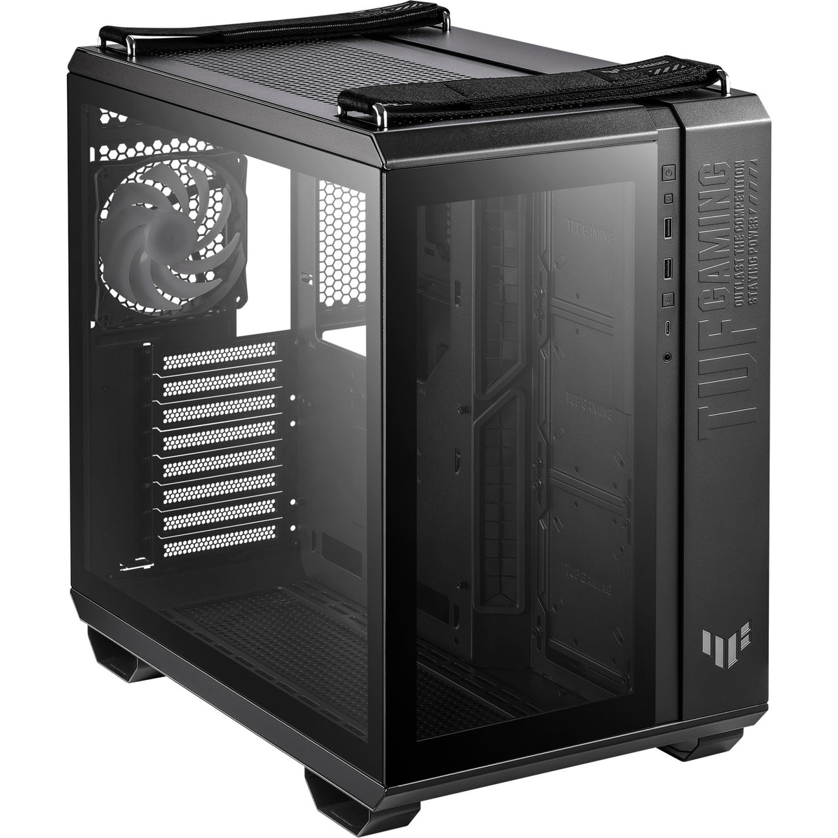 Asus tuf gaming gt502 plus midi tårnhus (sort | 2x USB-A | 1x USB-C | hærdet glas)