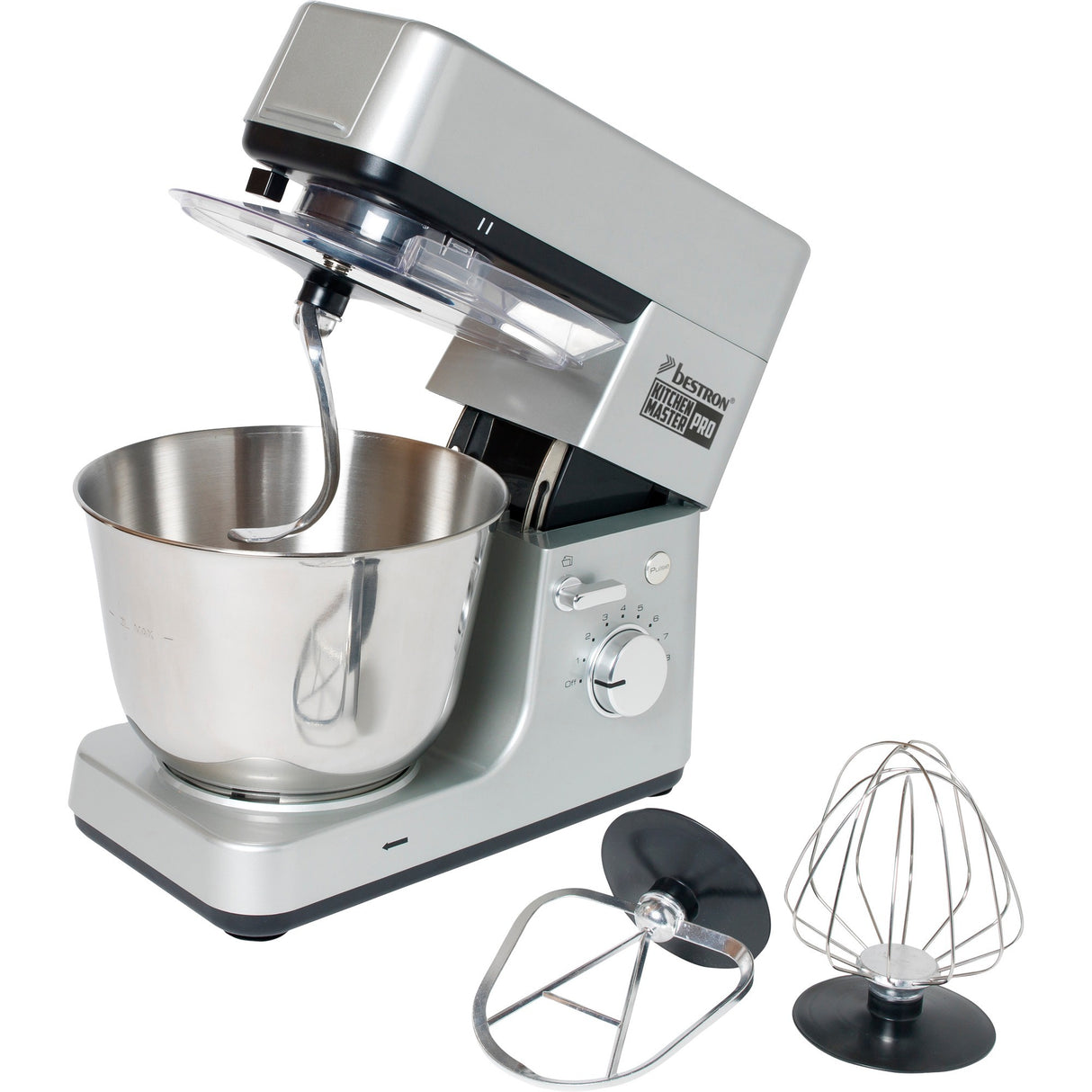 Bestron akm1600s 4-i-1 foodprocessor kitchen master pro (sølv)