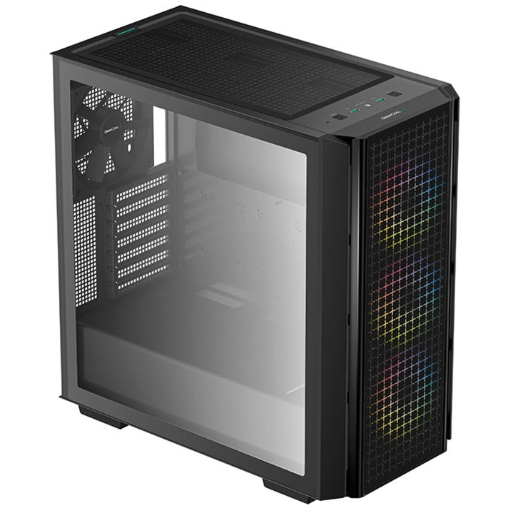 Deepcool CG540 midi tårnhus (sort | 2x USB-A | vindue)