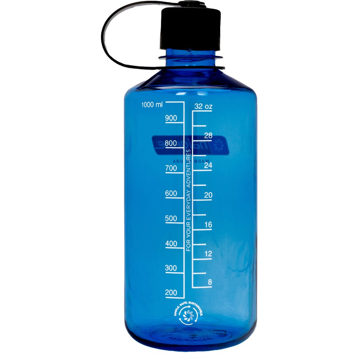 Nalgene drikkeflaske "smal mund sustain" 1 liter, 32 oz (gennemsigtig blå)