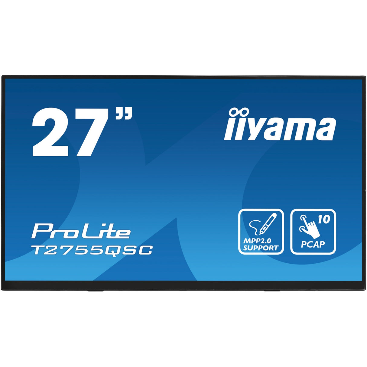 Iiyama Prolite T2755QSC-B1 27 touchscreen-skærm (sort, HDMI, skærmport, 2x USB-A, USB-B)