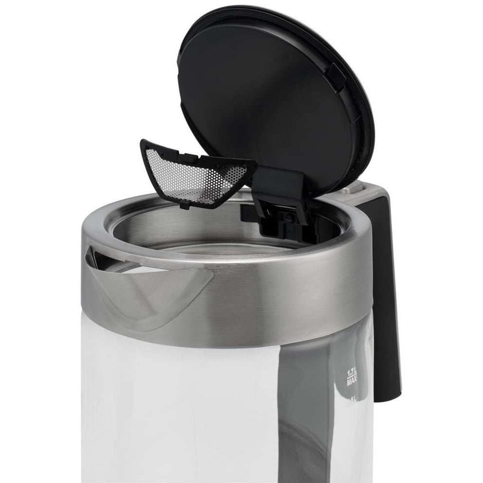 Princess 236041 glaskedel london-kedel (transparent rustfrit stål, 1,7 l)
