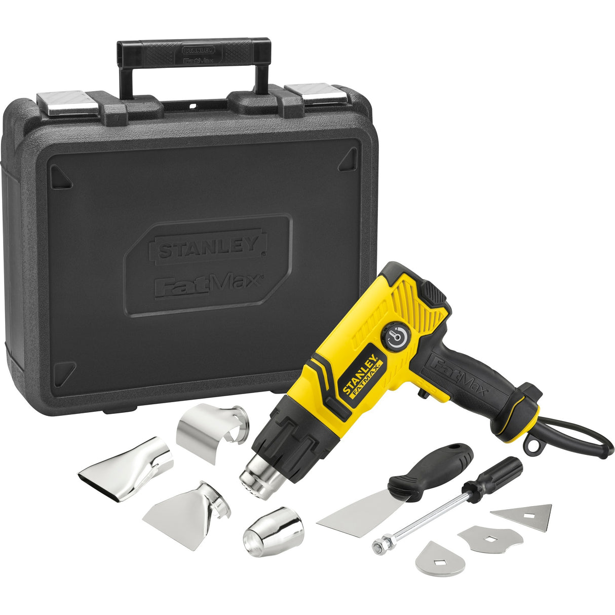 Stanley fatmax 2000w varmluftspistol med sætboks (gul sort)