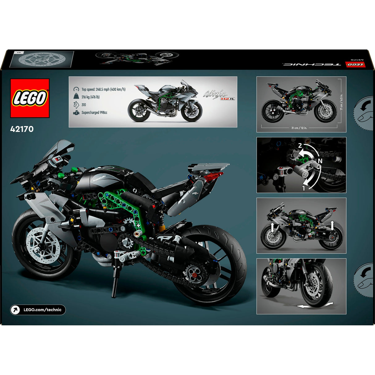 Lego Technic Kawasaki Ninja H2R Motorcykel - 42170