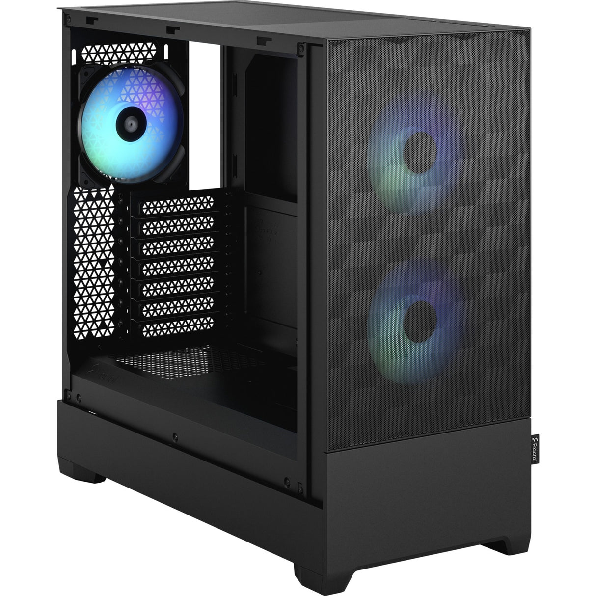 Fractal design pop air rgb midi tårnhus (sort | 2x usb-a | rgb | hærdet glas)