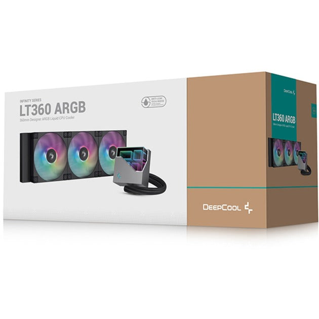 Deepcool lt360 argb vandkøling (sort, 4-benet pwm ventilatorstik)