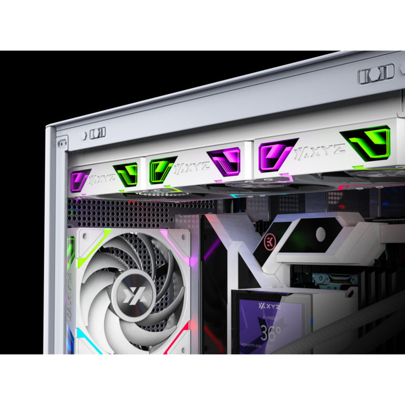 Xyz pc gear hydroview aio 360 vandkøling (hvid, argb, pwm)