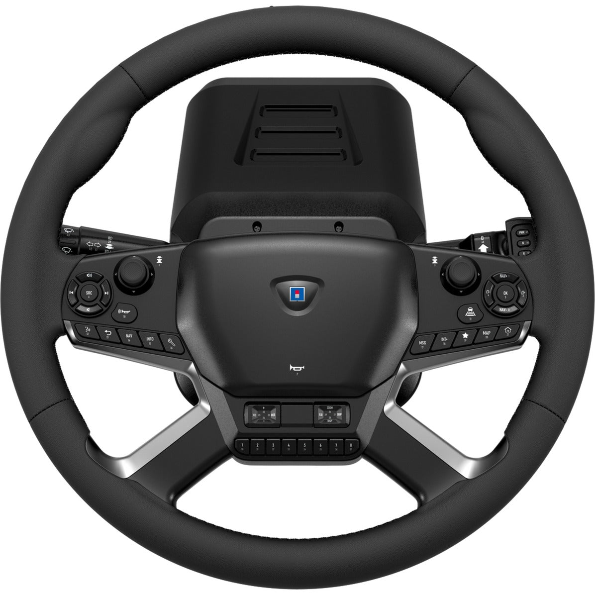 Hori force feedback lastbil kontrolsystem simulator sæt (sort sølv)