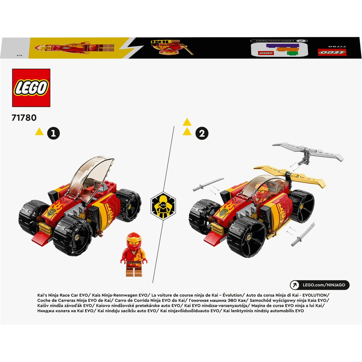 Lego Ninjago 71780 Kais Ninja Racing Car Evo