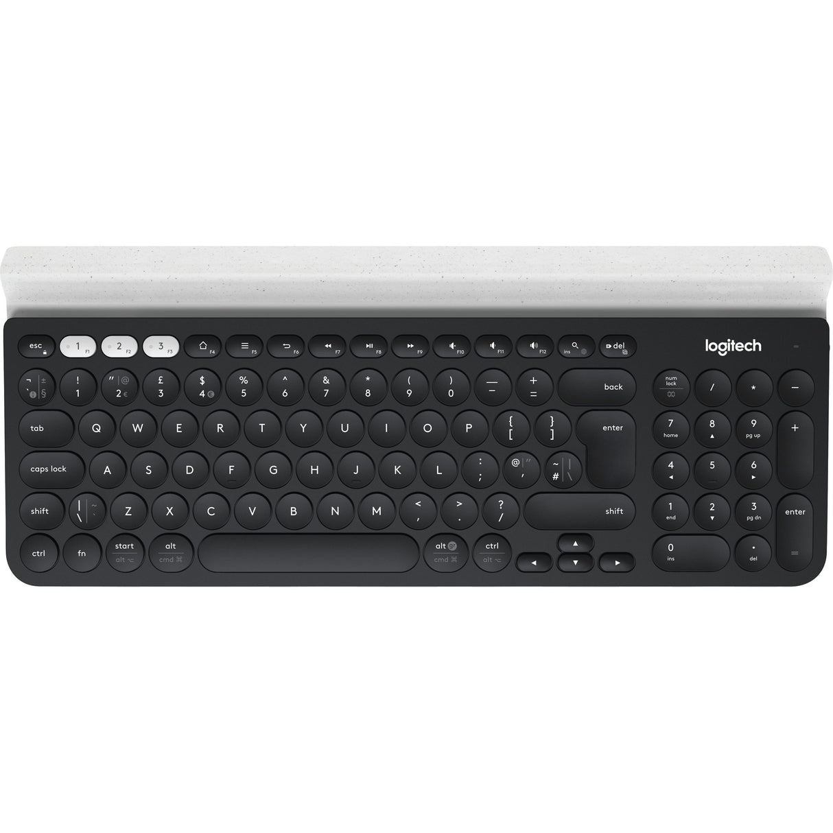 Logitech K780 trådløst tastatur til flere enheder (EU-layout (QWERTY), Bluetooth)