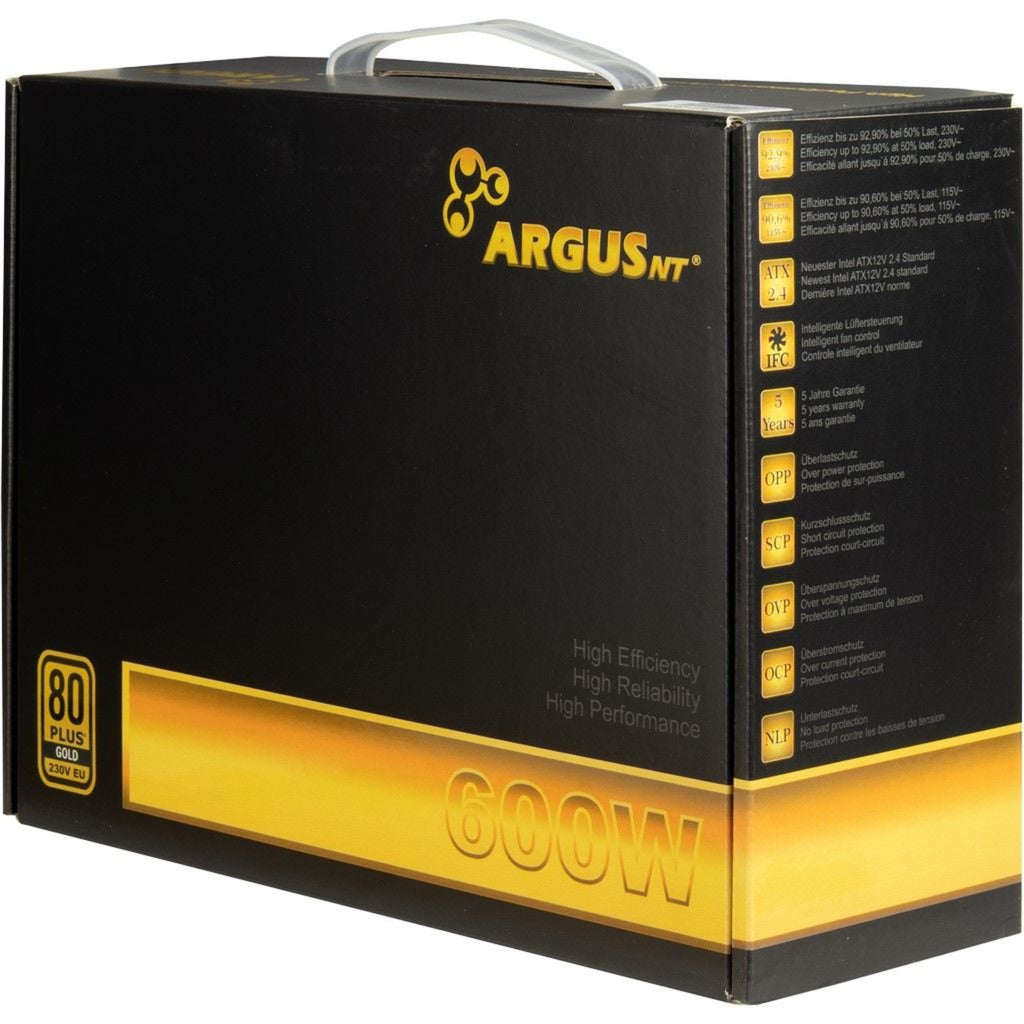 Inter-tech argus GPS-600 600 watt strømforsyning (sort, 4x pcie)
