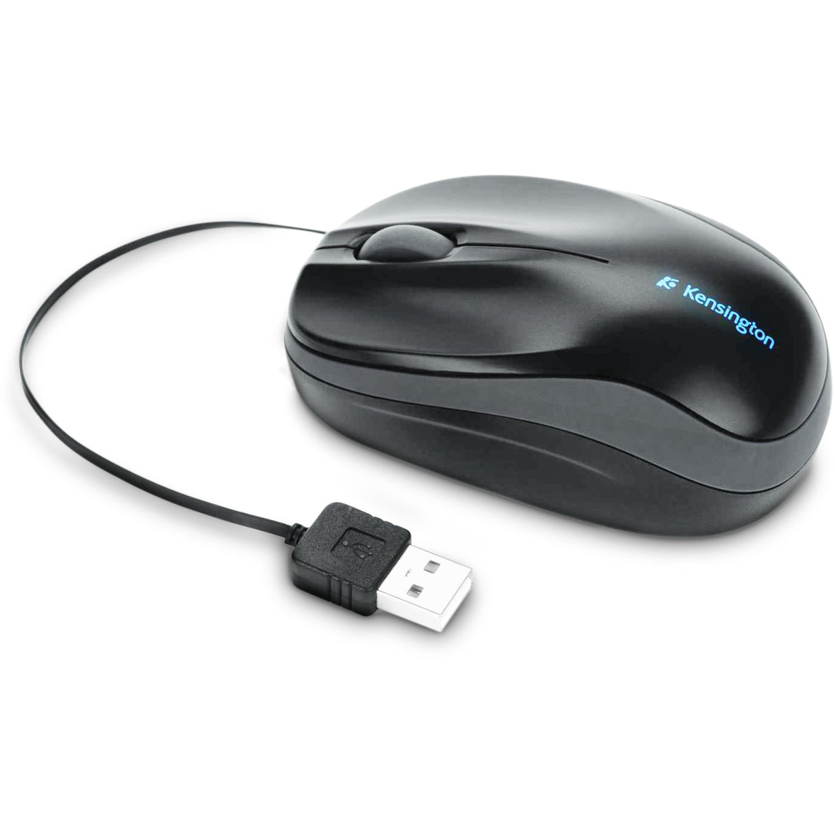 Kensington pro fit udtrækkelig mobilmus (sort, 1000 dpi)