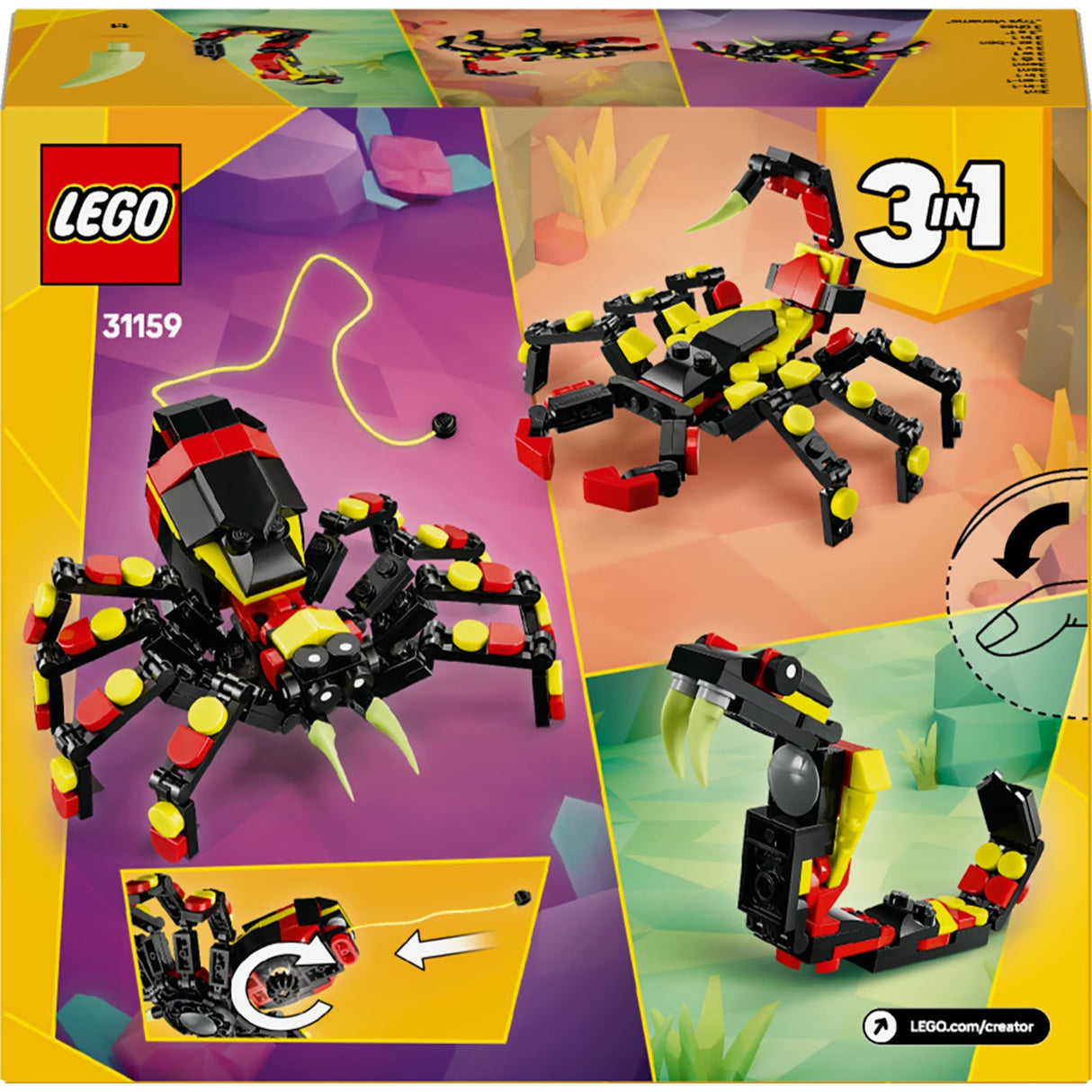 Lego Creator 3i1 vilde dyr: spændende edderkop - 31159