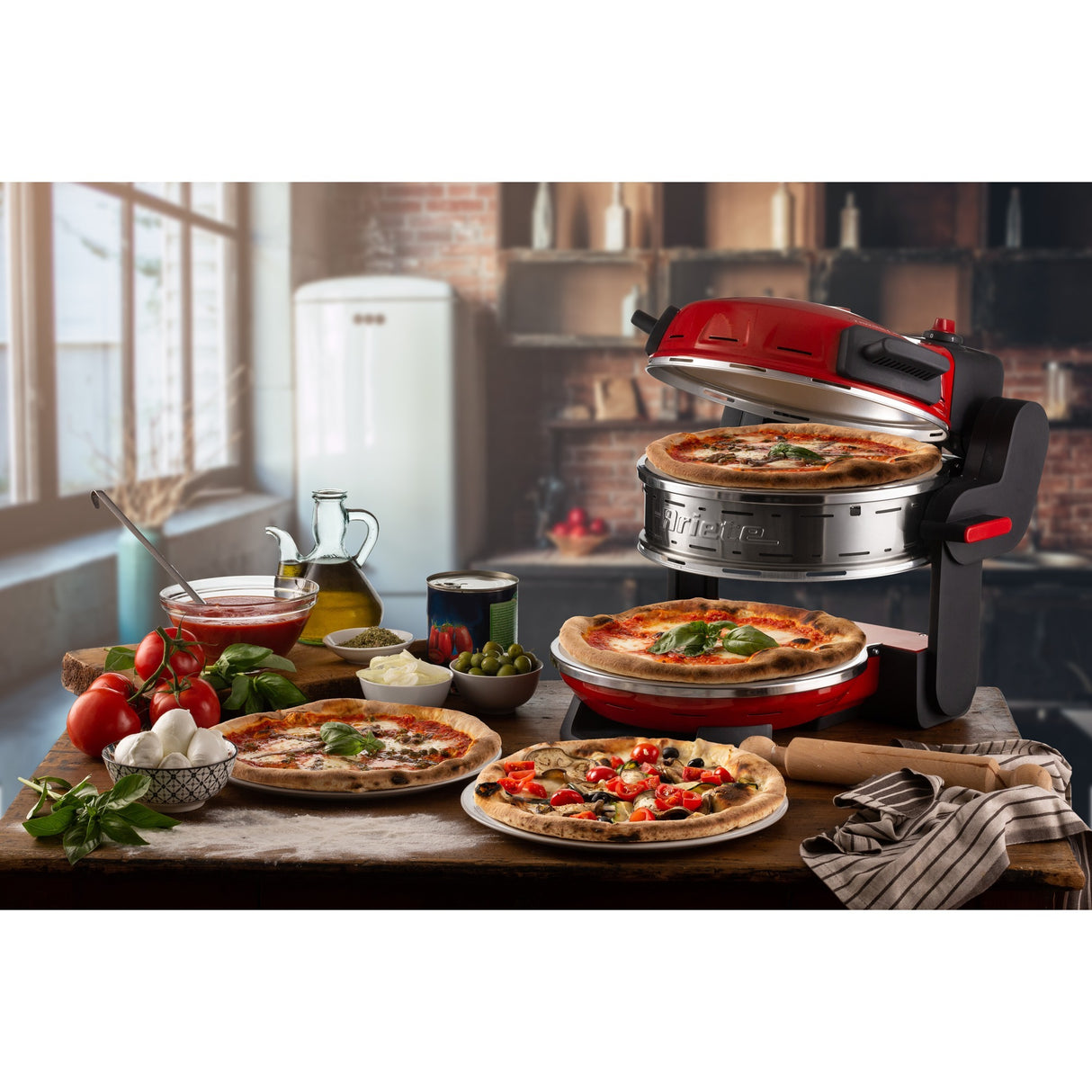 Ariete dobbelt pizzaovn 0927 00 (rød)