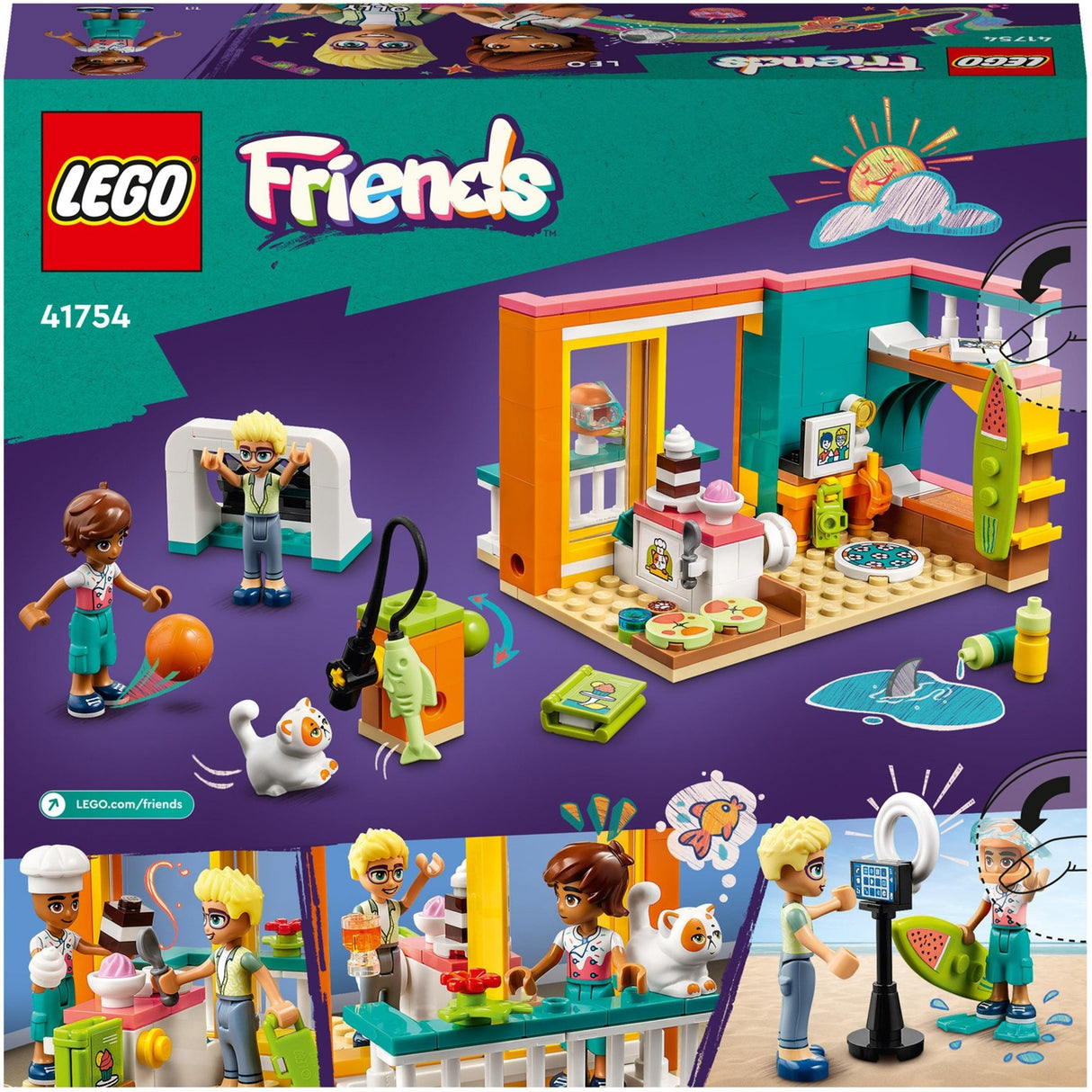 Lego venner - leos værelse byggelegetøj (41754)