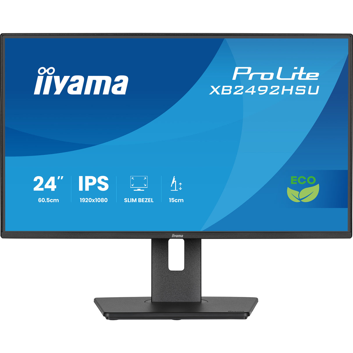Iiyama prolite xb2492hsu-b1 24 skærm (sort (mat), HDMI, skærmport, 2x USB-A, USB-B, 120 Hz)